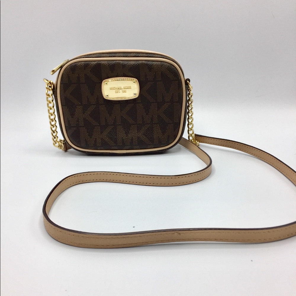 Michael Kors Monogram Coated Canvas Crossbody Bag